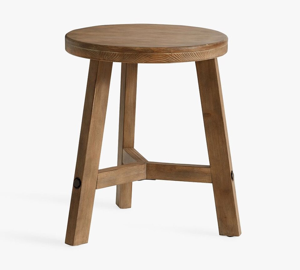 Rustic Farmhouse Round Side Table Pottery Barn Australia